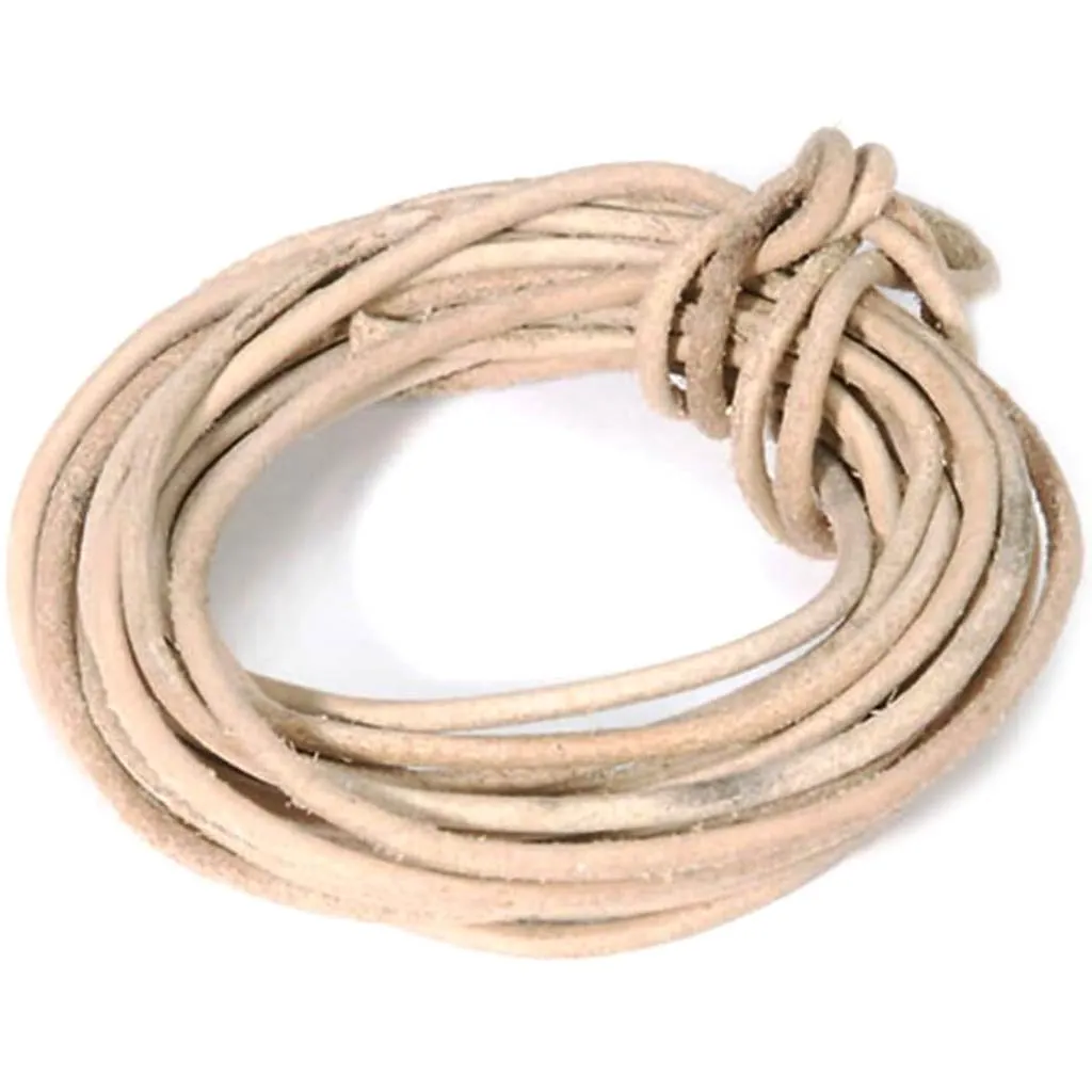 2mm Leather Cord Natural 3 yards