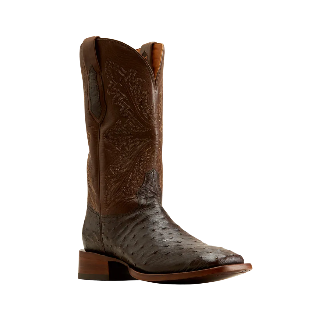 Ariat Men's Bench Made Bassett Ostrich Brown Boots