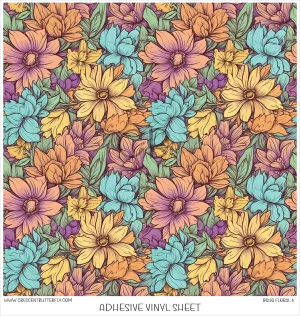 Boho Floral 6 Printed Vinyl Sheet/Wrap