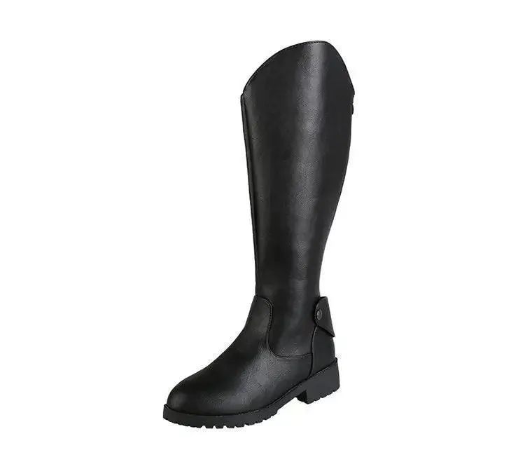 But Knee High Thick Heel Fashion Simple Side Zipper Knight Boots Women