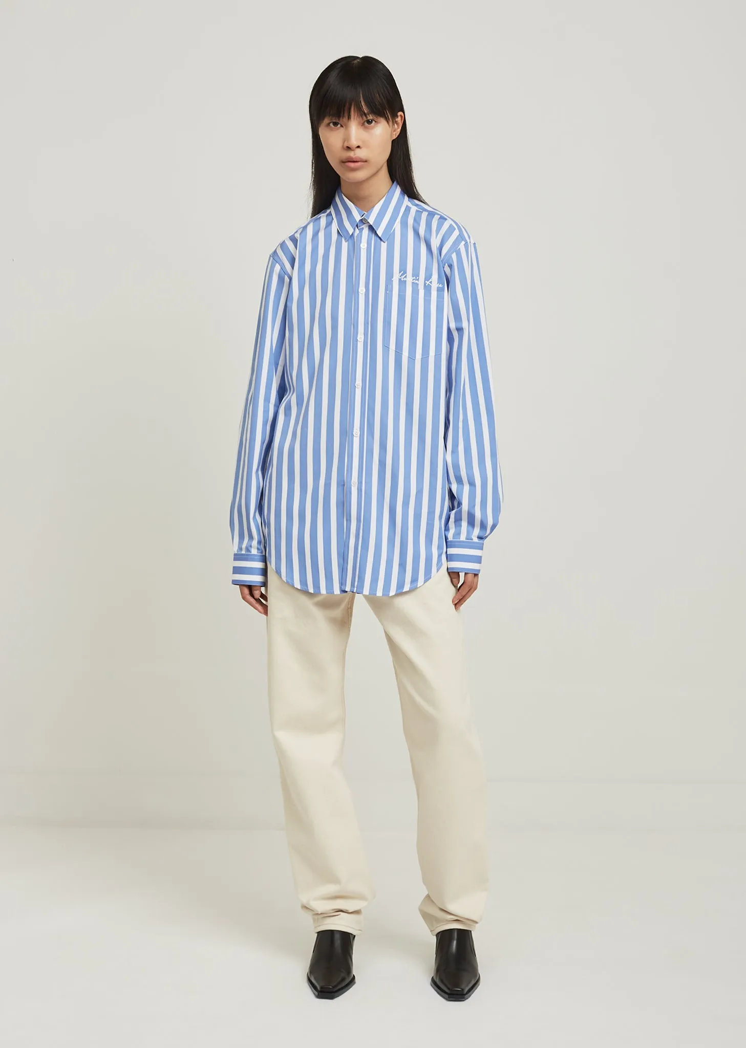 Classic Long Sleeve Stripe Shirt