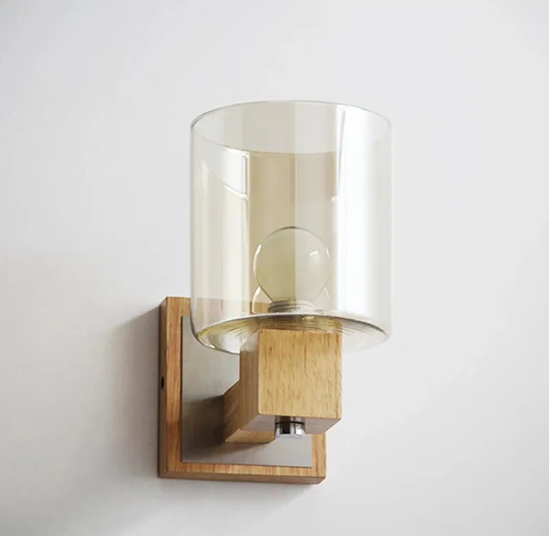 Cognac Modern Glass Wall Sconce