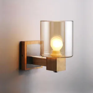 Cognac Modern Glass Wall Sconce