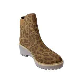 Corkys Women's Mid Heel Brown Leopard Bootie