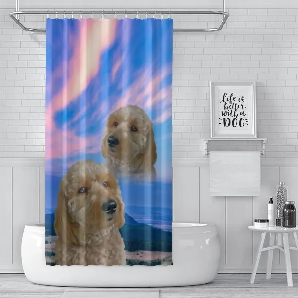 Custom Pet Art Shower Curtain