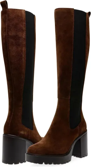 Deegan Steve Madden Boots, Brown Suede