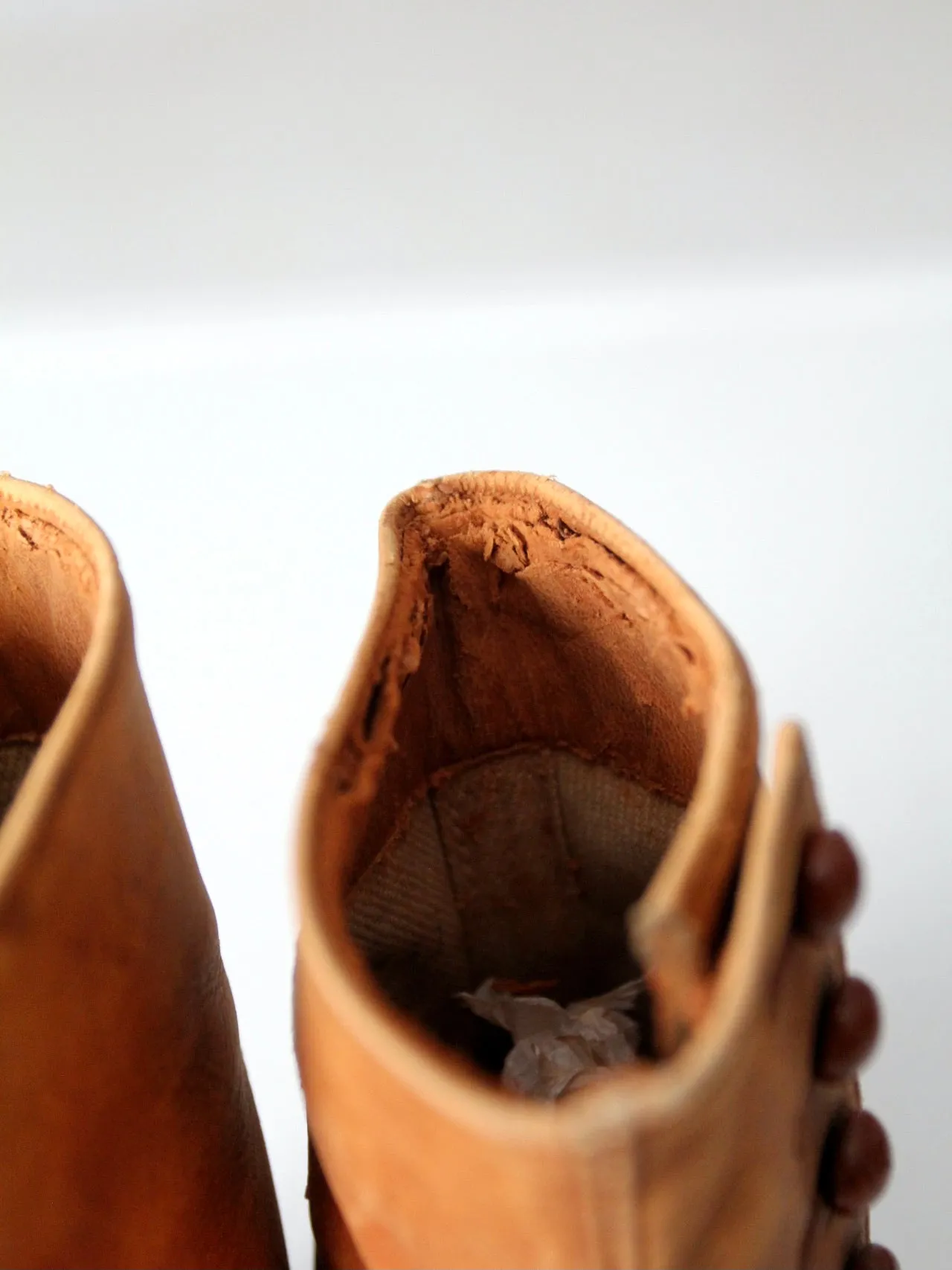 Edwardian leather side button boots