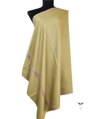 golden natural embroidery pashmina shawl 8545