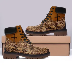 Jesus Leather Boots Brown - Christian Shoes For Men And Women