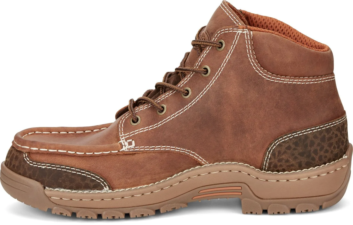 Justin 5in WP EH Mens Barley Brown Corbett Leather Work Boots