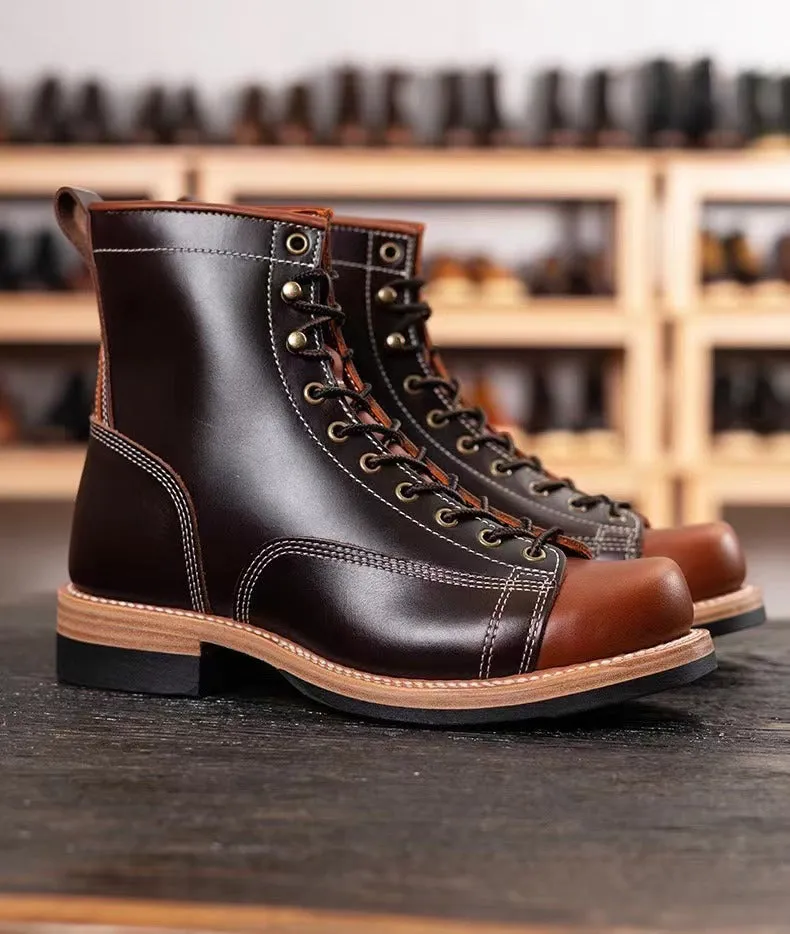 Men's Two Tone Monkey Boots