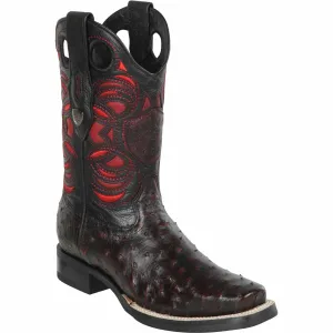 Men's Wild West Ostrich Skin Rodeo Toe Boot 28190318