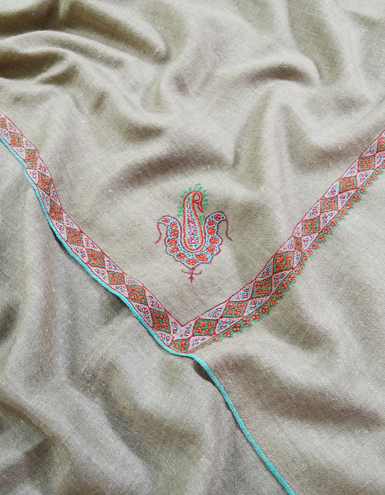 natural embroidery pashmina shawl 8540