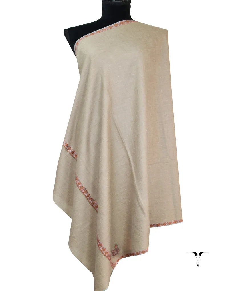 natural embroidery pashmina shawl 8540