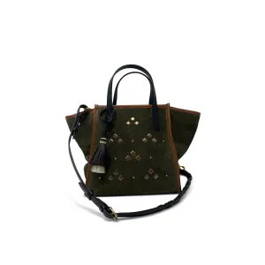 OLIVE SUEDE MINI TOTE