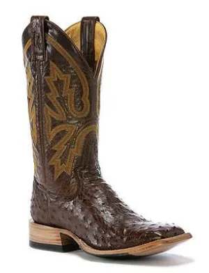 Rod Patrick Cowboy Classic Kango Tobac Full Quill Ostrich Broad Square Toe Boots