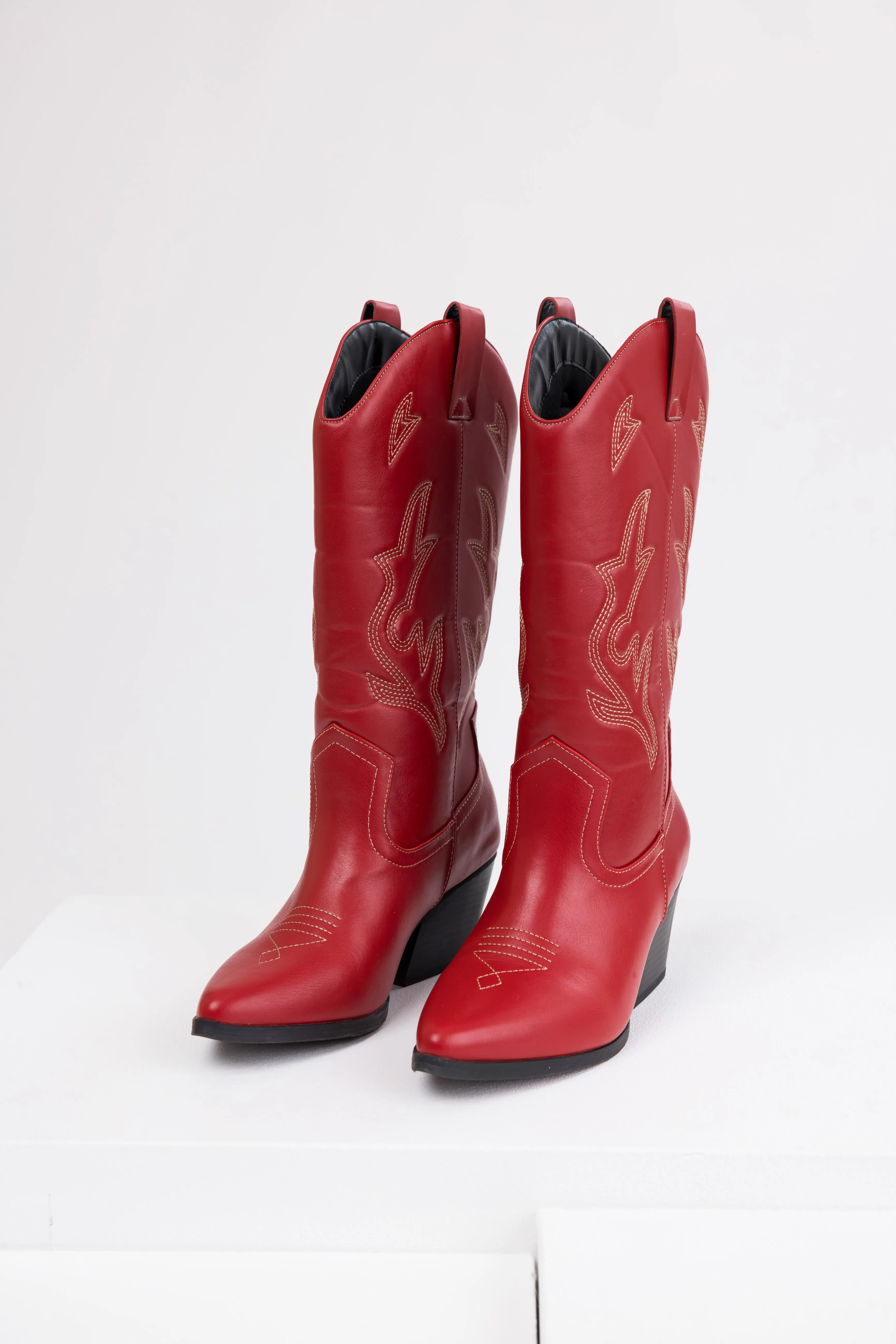 Ruby Embroidered Tall Western Boots