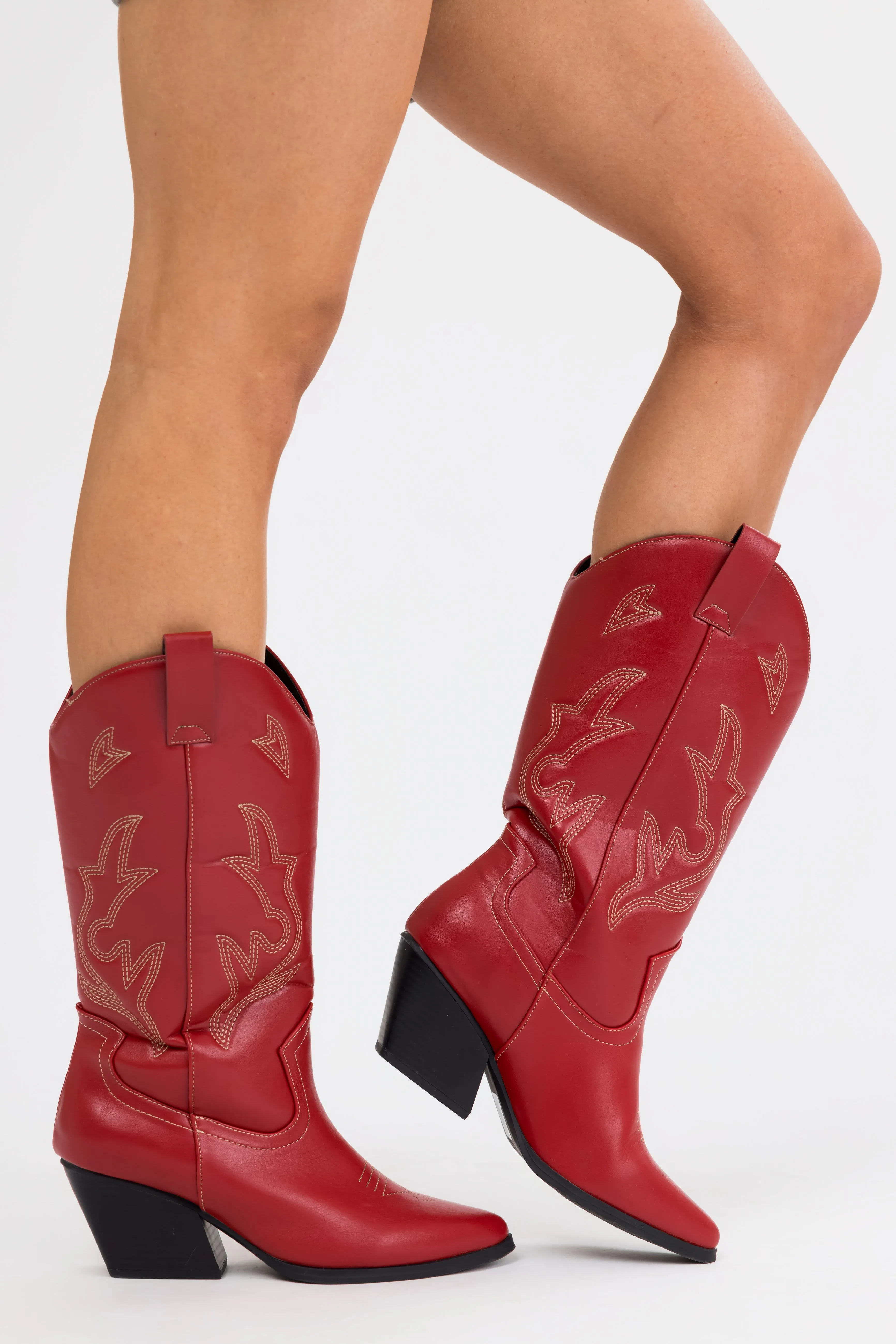 Ruby Embroidered Tall Western Boots