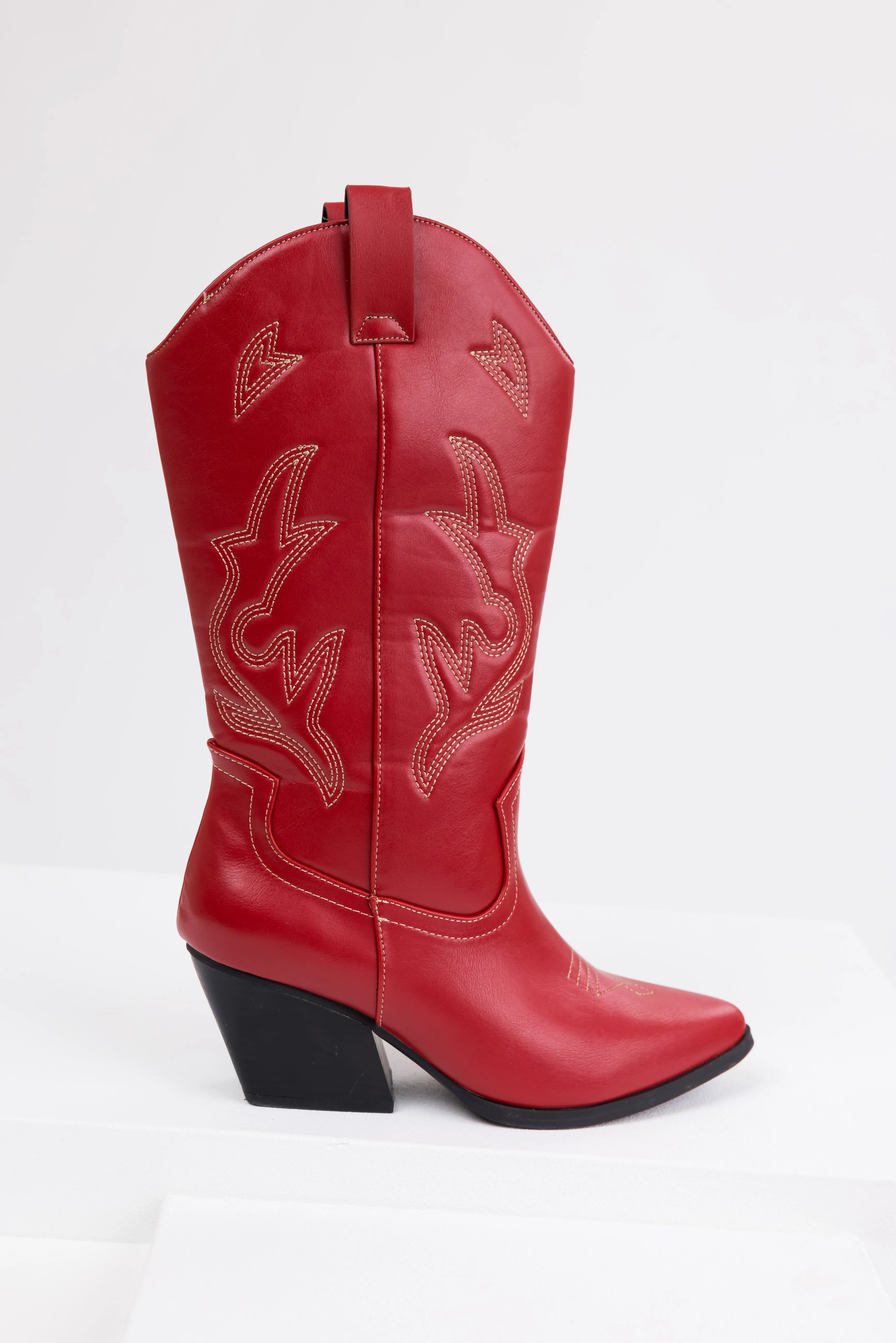 Ruby Embroidered Tall Western Boots