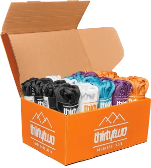 THIRTYTWO SNOWBOARD LACES BOX - ASSORTED COLORS (20 PAIRS)