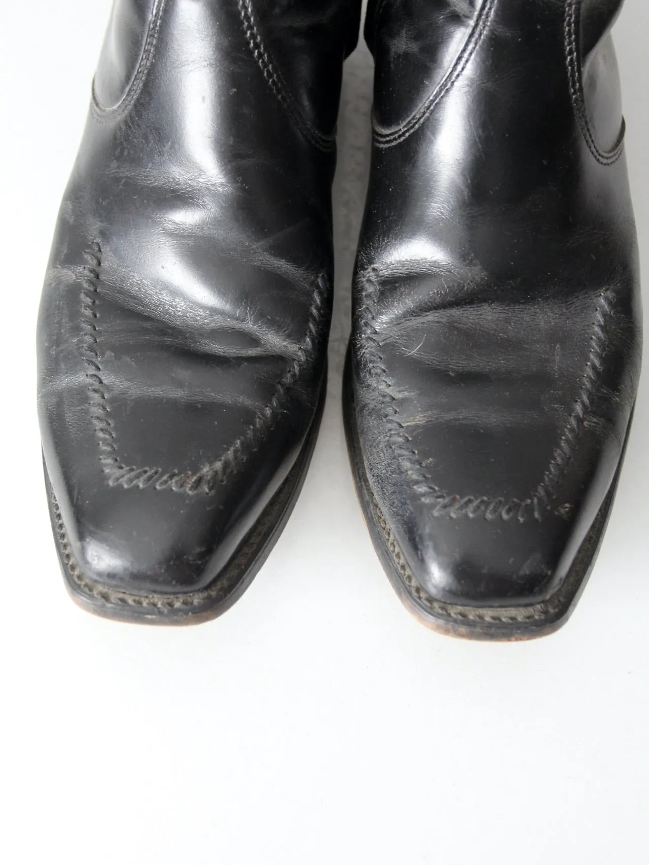 vintage black men's half boots