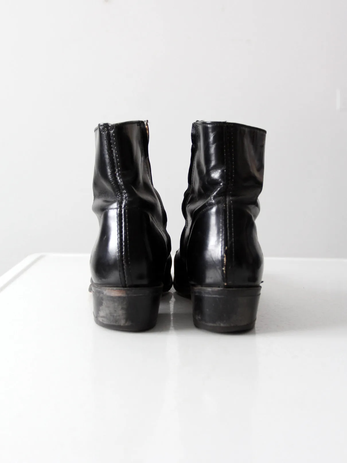 vintage black men's half boots