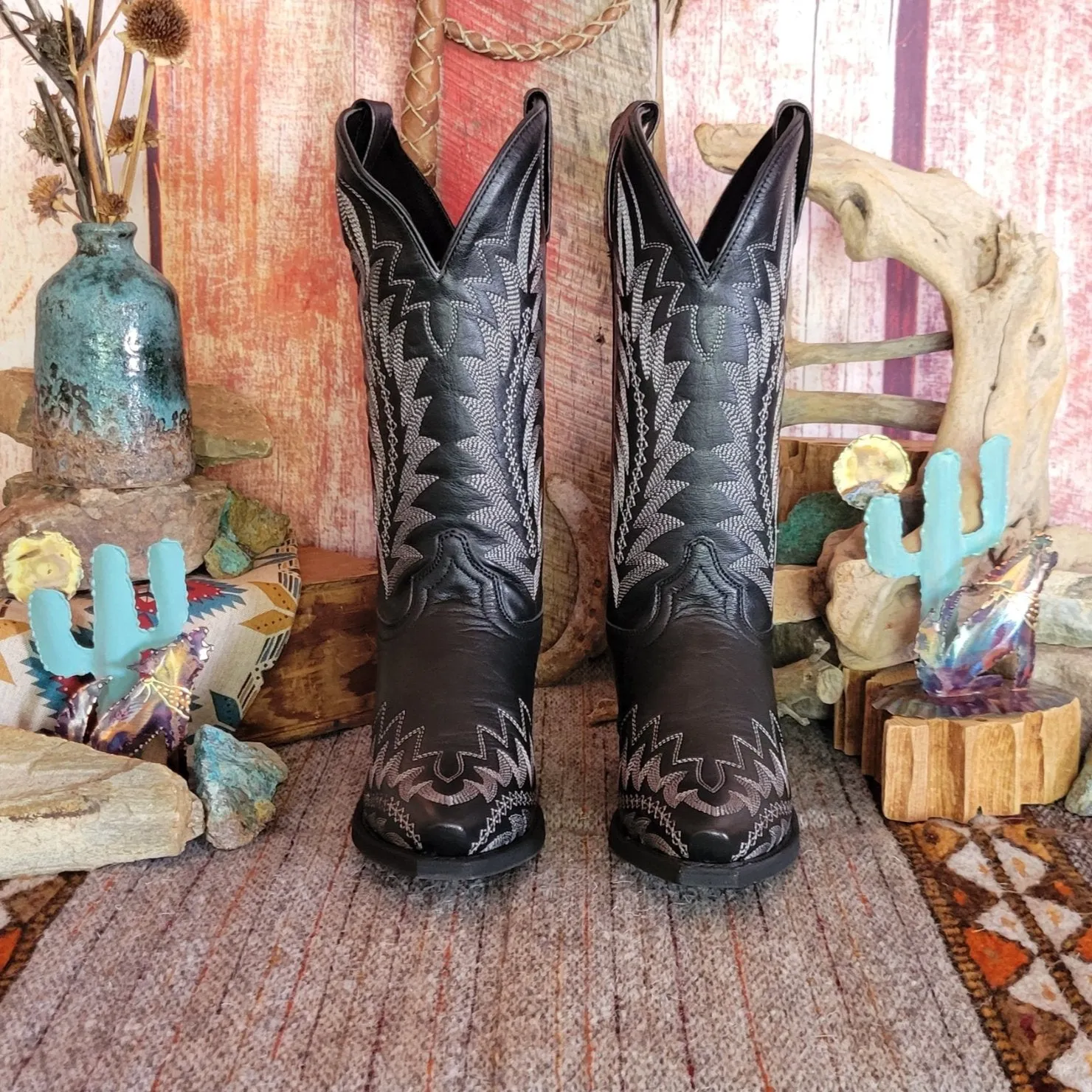 Womens' Black Leather Boot "EmmyLee" by Laredo   52185